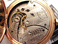 Waltham Pink Gold Pocketwatch 15 Jewel Movement